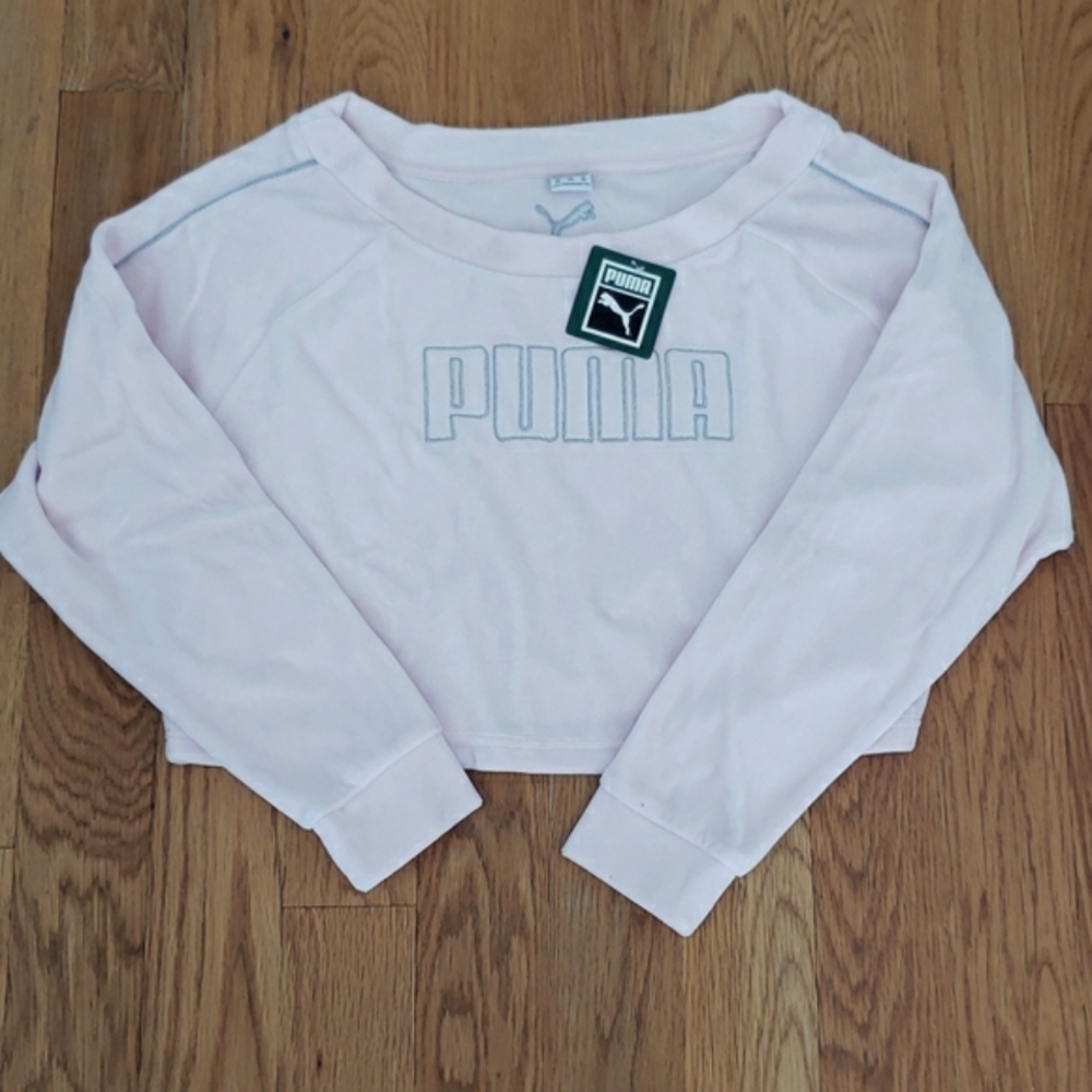 Puma pink velour top